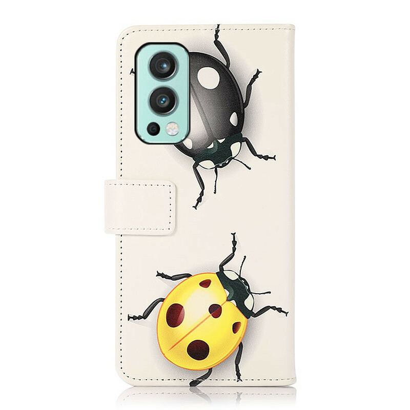 Capa De Couro Para OnePlus Nord 2 5G Joaninhas