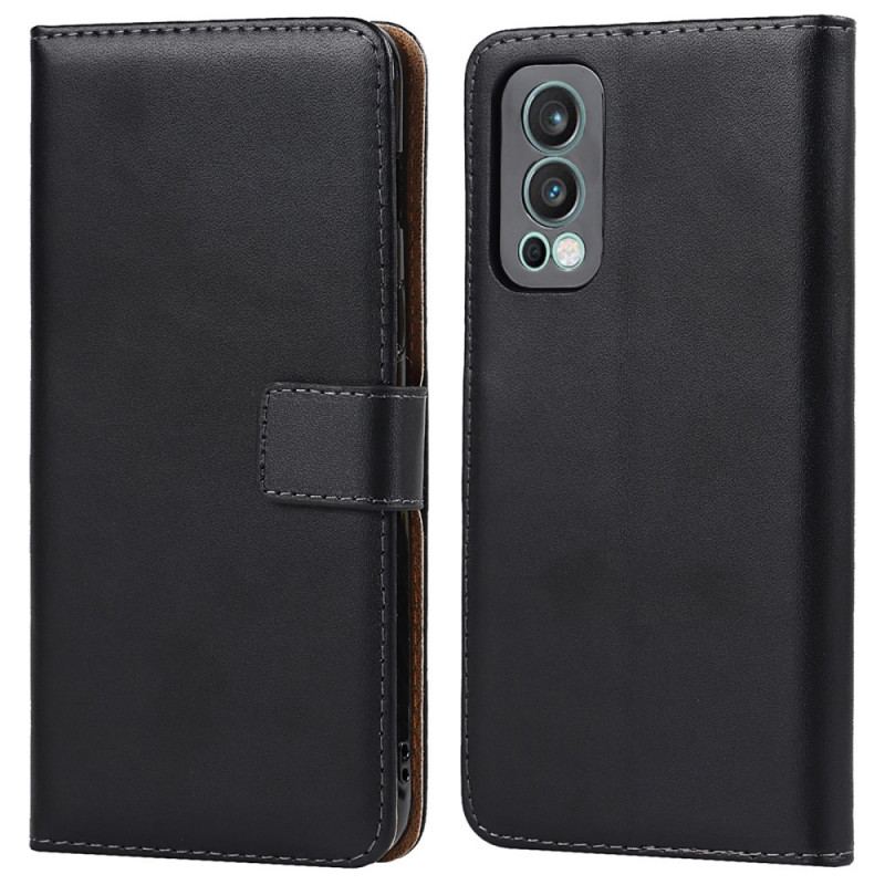 Capa De Couro Para OnePlus Nord 2 5G Couro Legitimo