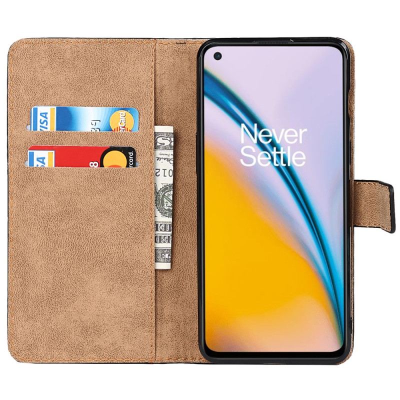 Capa De Couro Para OnePlus Nord 2 5G Couro Legitimo