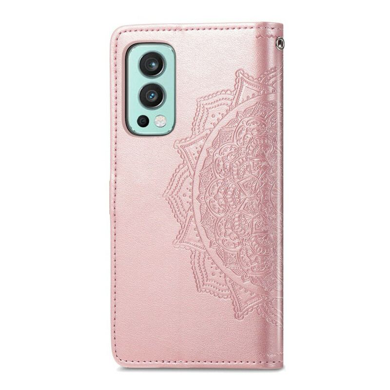 Capa De Couro Para OnePlus Nord 2 5G Mandala Idade Média