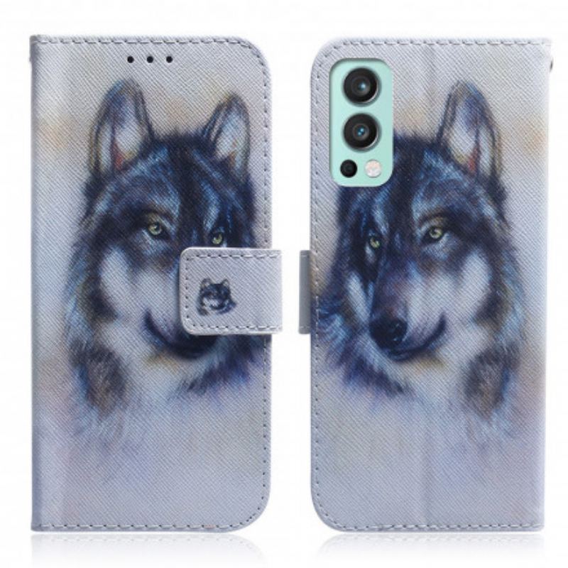 Capa De Couro Para OnePlus Nord 2 5G Olhar Canino