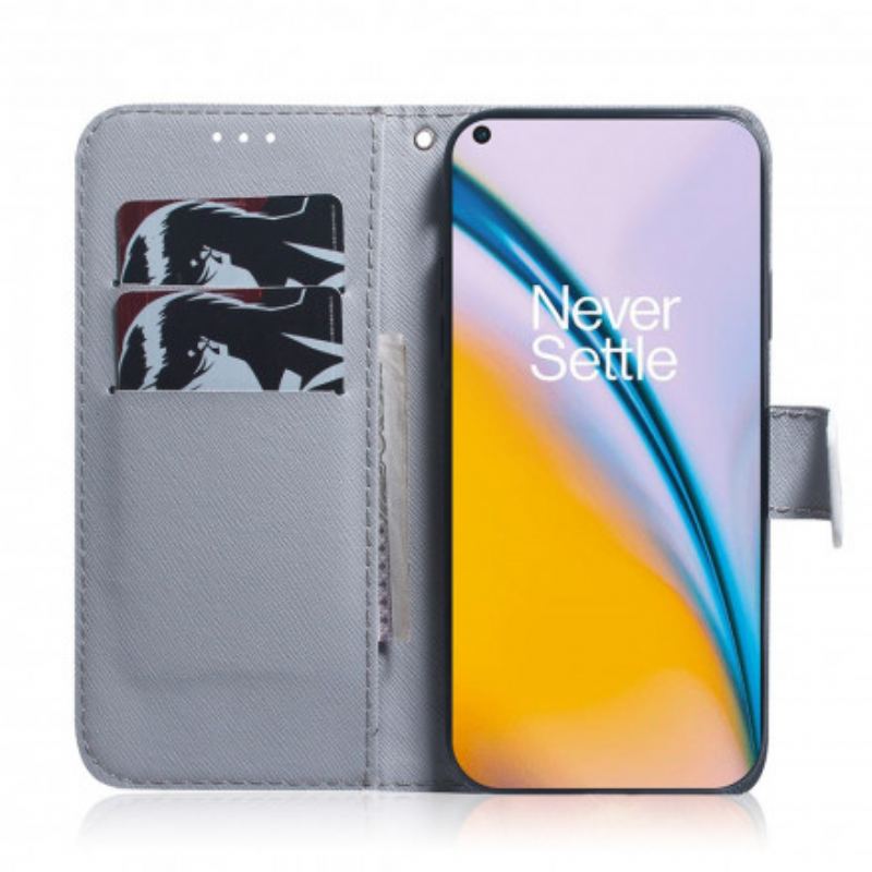 Capa De Couro Para OnePlus Nord 2 5G Olhar Canino