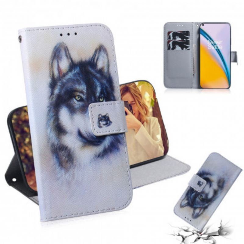 Capa De Couro Para OnePlus Nord 2 5G Olhar Canino