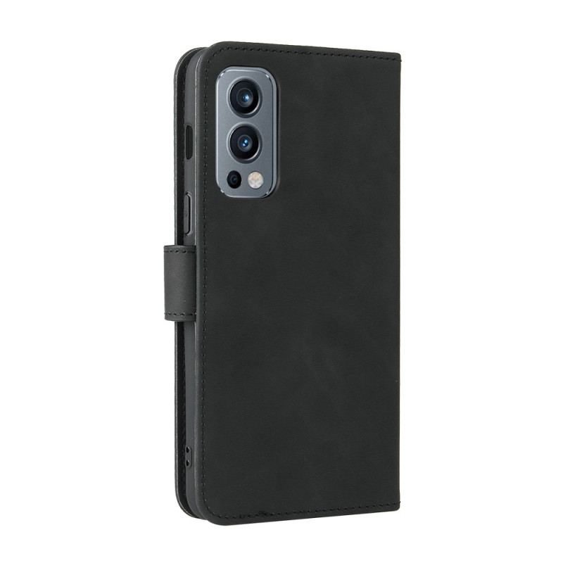 Capa De Couro Para OnePlus Nord 2 5G Toque De Pele