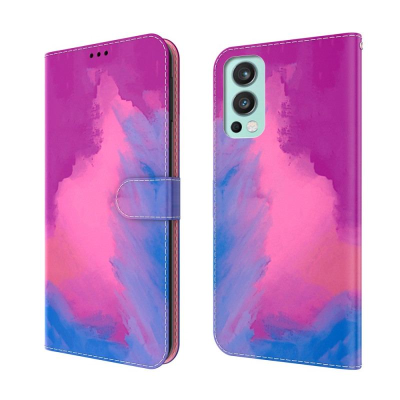 Capa Flip Para OnePlus Nord 2 5G Aquarela