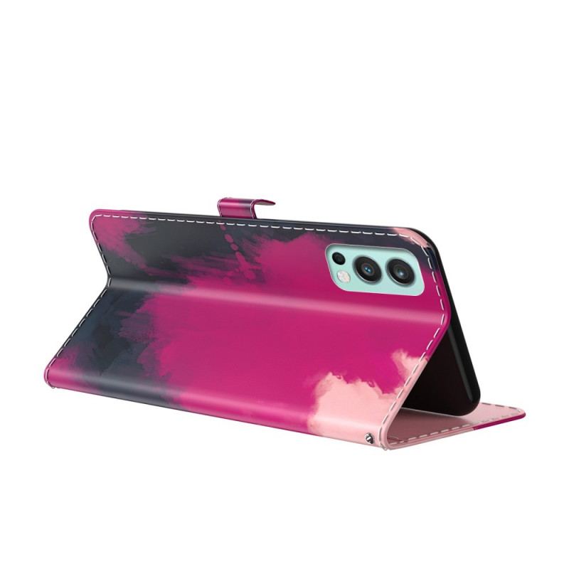 Capa Flip Para OnePlus Nord 2 5G Aquarela