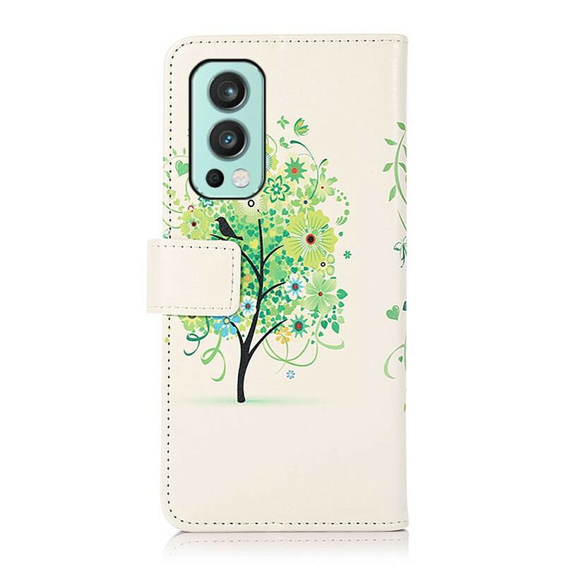 Capa Flip Para OnePlus Nord 2 5G Árvore Florida