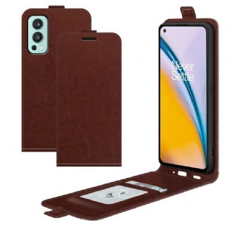 Capa Flip Para OnePlus Nord 2 5G De Couro Dobrável Retrô