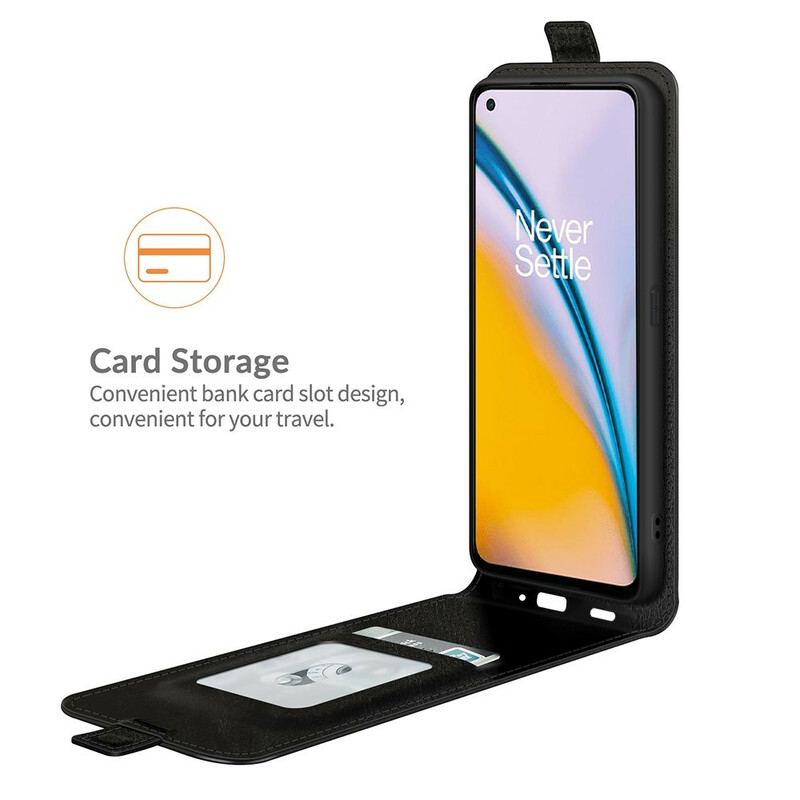 Capa Flip Para OnePlus Nord 2 5G De Couro Dobrável Retrô