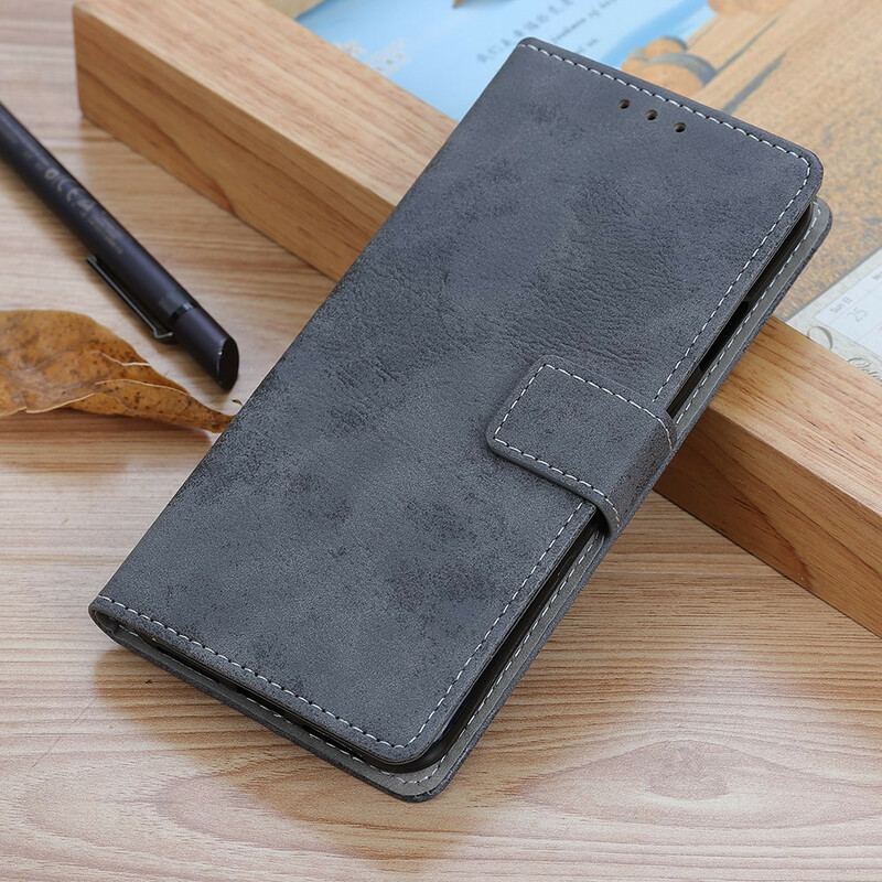 Capa Flip Para OnePlus Nord 2 5G Couro Falso Vintage