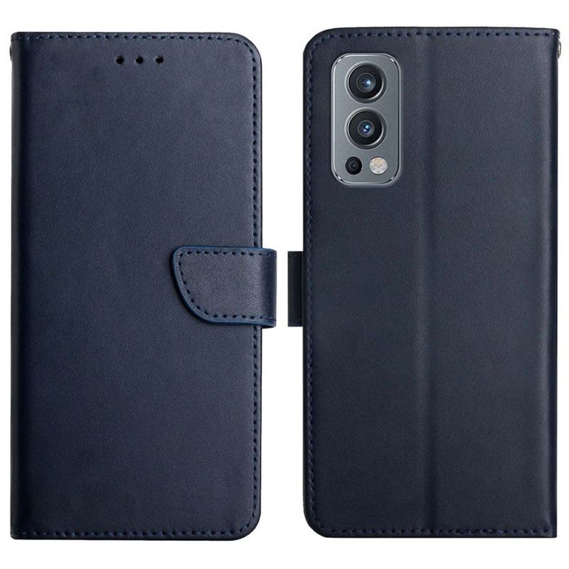 Capa Flip Para OnePlus Nord 2 5G Couro Napa Genuíno