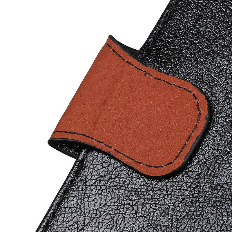 Capa Flip Para OnePlus Nord 2 5G Couro Napa Rachado