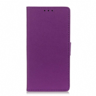 Capa Flip Para OnePlus Nord 2 5G Efeito Couro Brilhante Simples