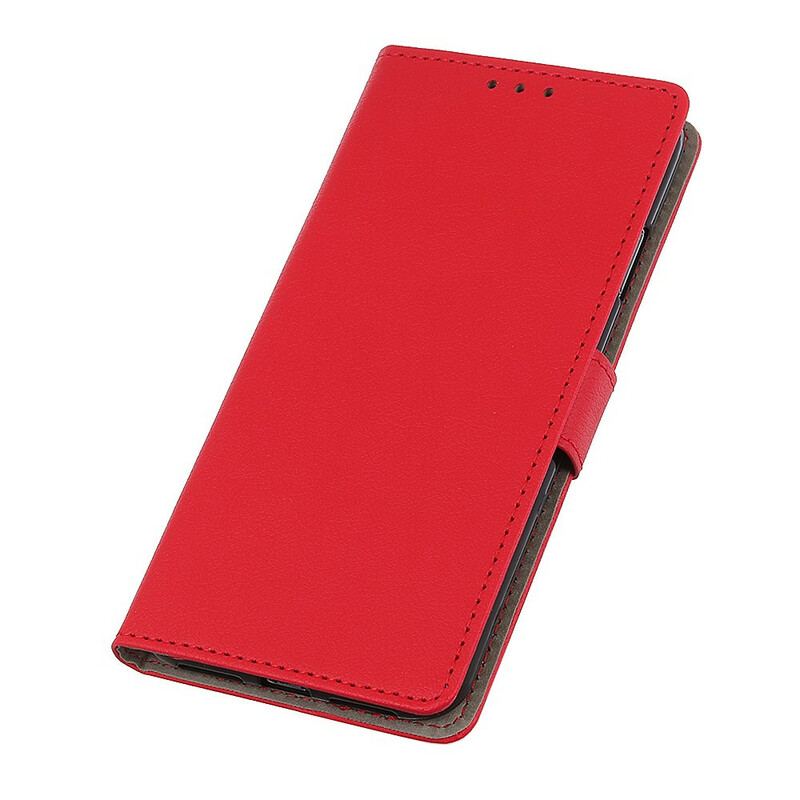 Capa Flip Para OnePlus Nord 2 5G Efeito Couro Brilhante Simples