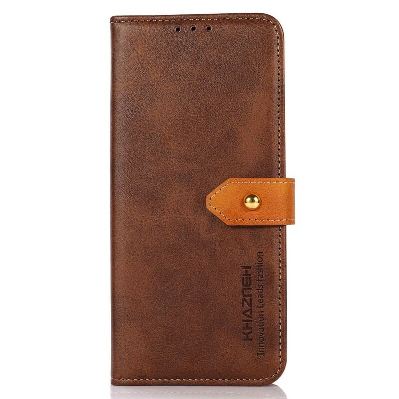 Capa Flip Para OnePlus Nord 2 5G Fecho Dourado Bicolor Khazneh