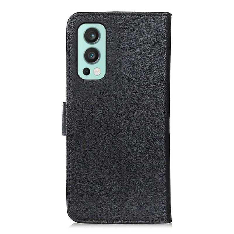 Capa Flip Para OnePlus Nord 2 5G Imitação De Couro Khazneh