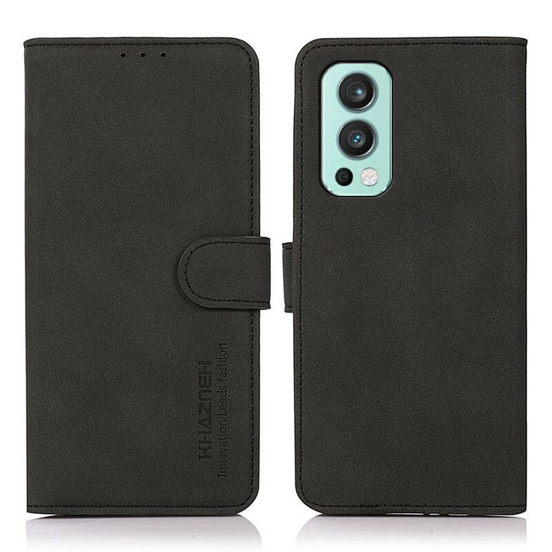 Capa Flip Para OnePlus Nord 2 5G Khazneh Moda Efeito Couro