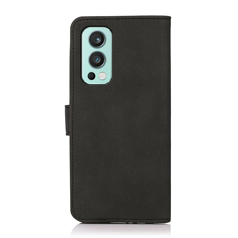 Capa Flip Para OnePlus Nord 2 5G Khazneh Moda Efeito Couro