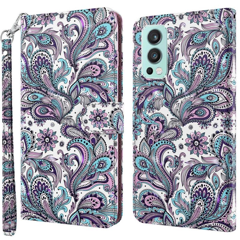 Capa Flip Para OnePlus Nord 2 5G Paisley