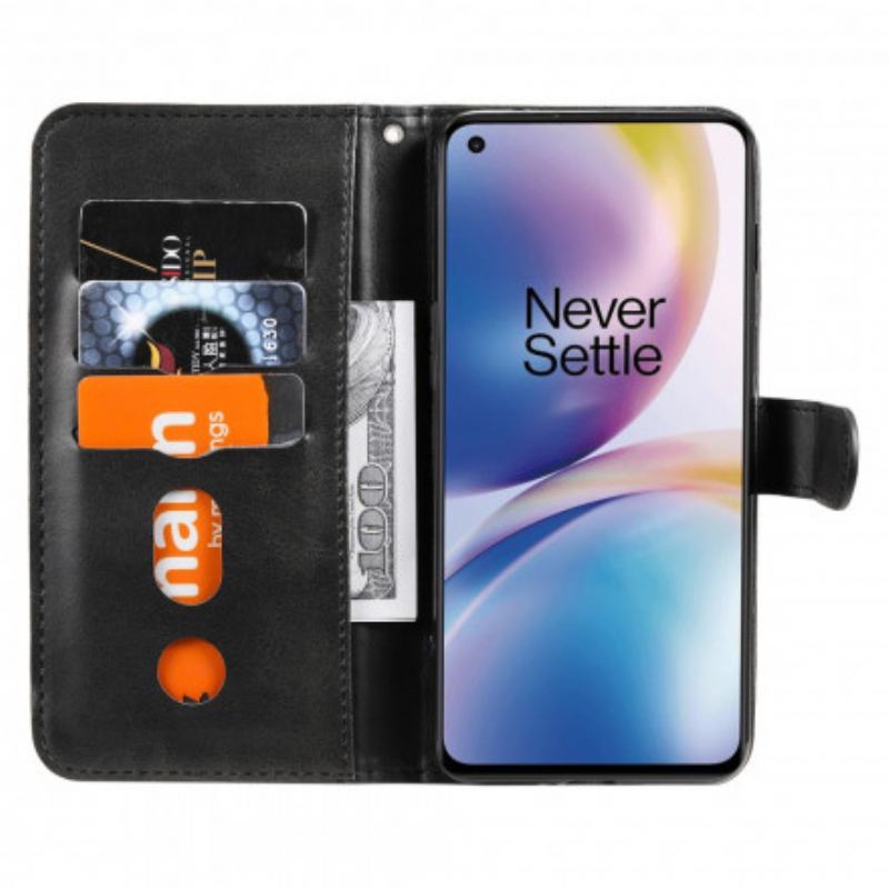 Capa Flip Para OnePlus Nord 2 5G Porta-moedas Vintage