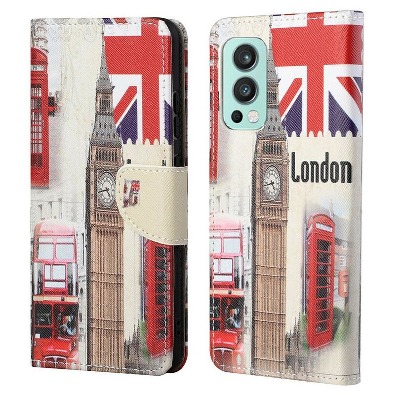 Capa Flip Para OnePlus Nord 2 5G Vida Em Londres