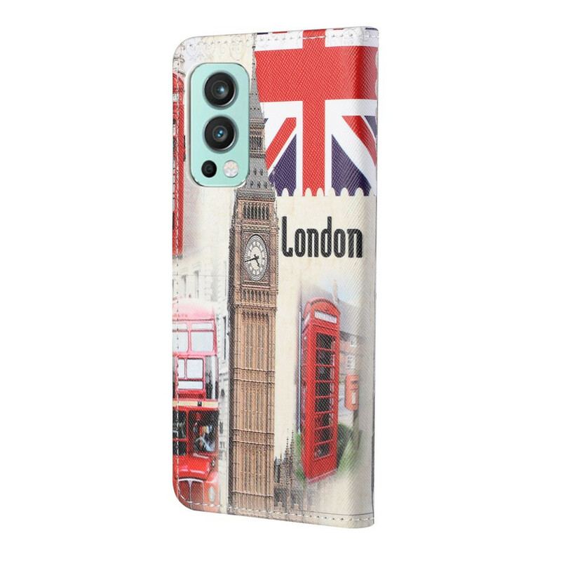 Capa Flip Para OnePlus Nord 2 5G Vida Em Londres