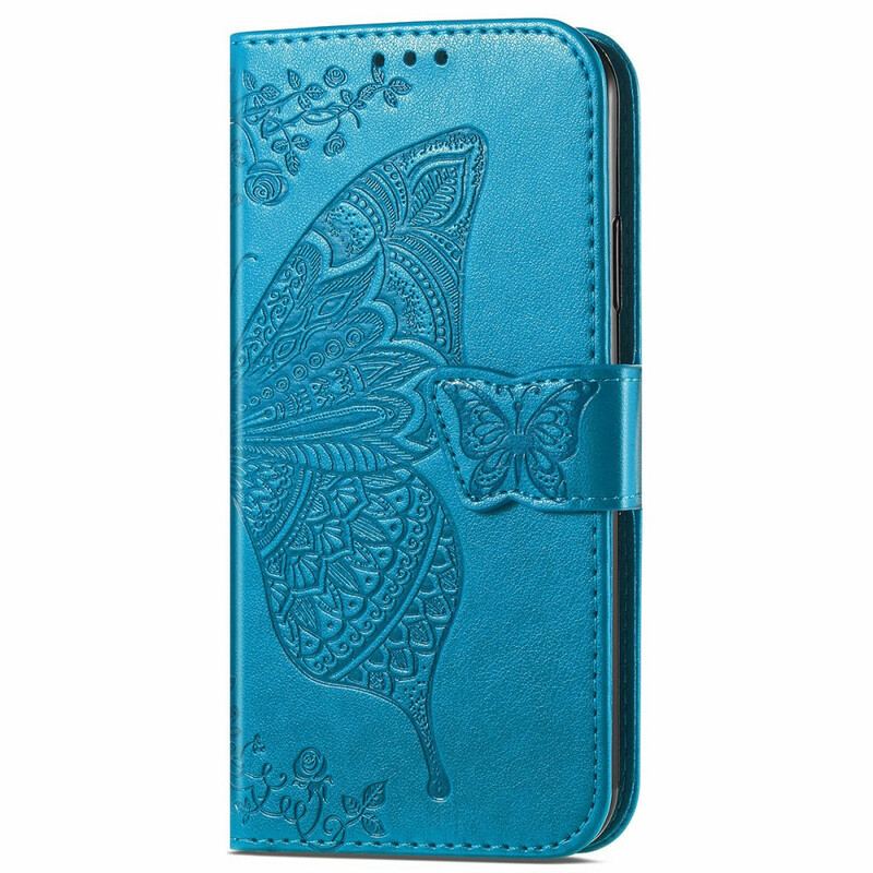 Capa Folio Para OnePlus Nord 2 5G Meia Borboleta