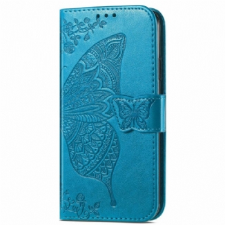 Capa Folio Para OnePlus Nord 2 5G Meia Borboleta