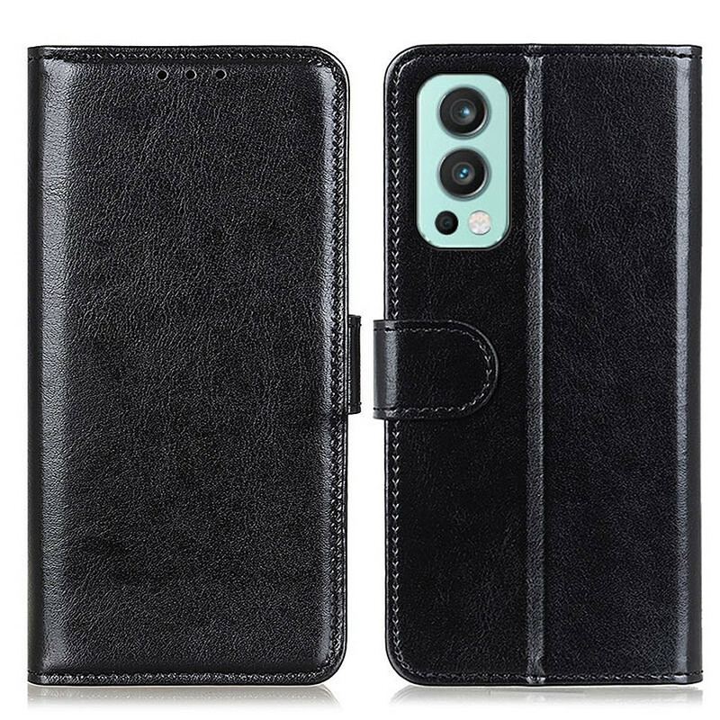 Capa Folio Para OnePlus Nord 2 5G Refinamento De Couro Sintético