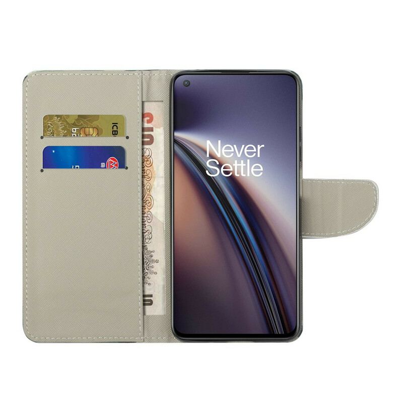 Capa Folio Para OnePlus Nord 2 5G Torre Eiffel Retrô