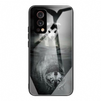 Capa Para OnePlus Nord 2 5G Cachorrinho Sonho De Vidro Temperado