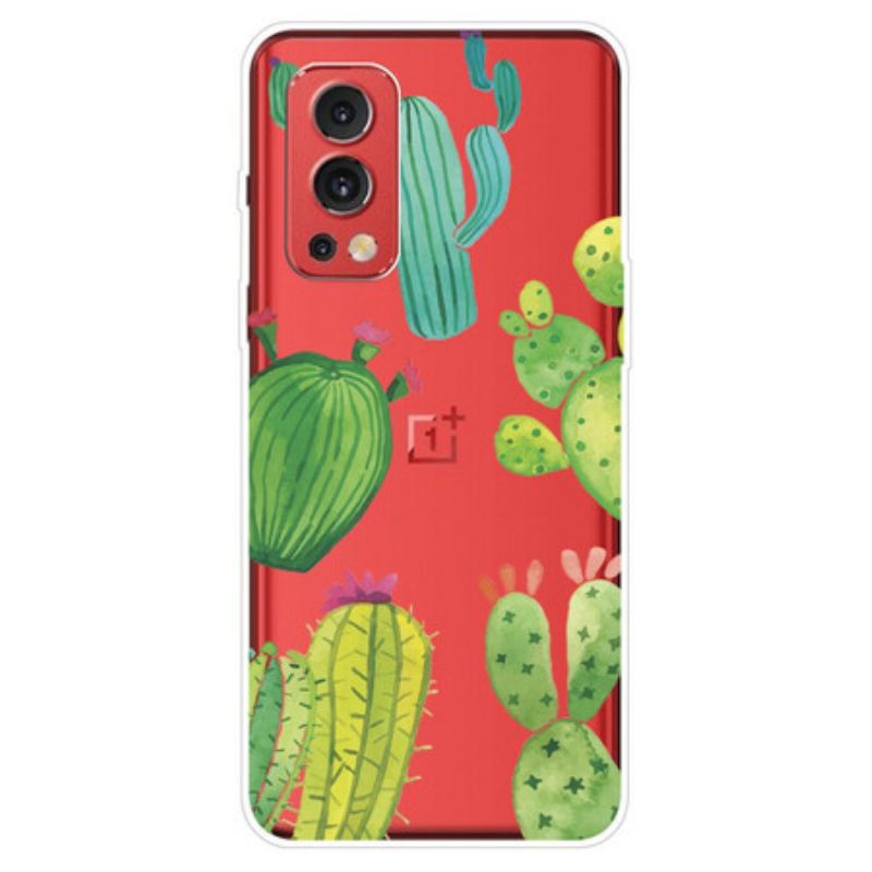 Capa Para OnePlus Nord 2 5G Cactos Aquarela