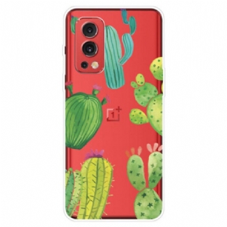 Capa Para OnePlus Nord 2 5G Cactos Aquarela