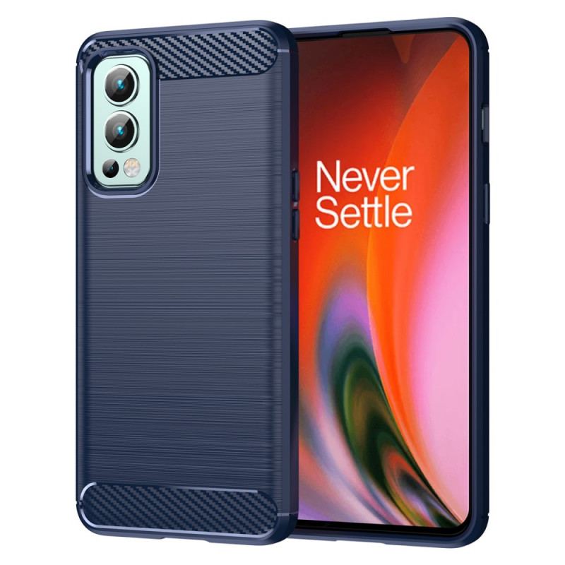 Capa Para OnePlus Nord 2 5G Fibra De Carbono Escovada