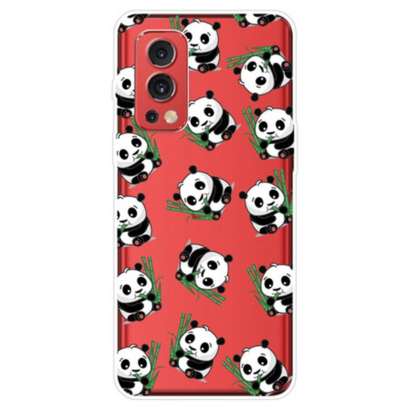 Capa Para OnePlus Nord 2 5G Pequenos Pandas