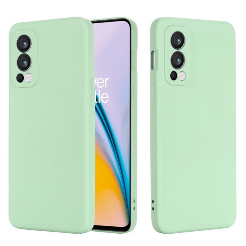 Capa Para OnePlus Nord 2 5G Silicone Líquido Com Cordão