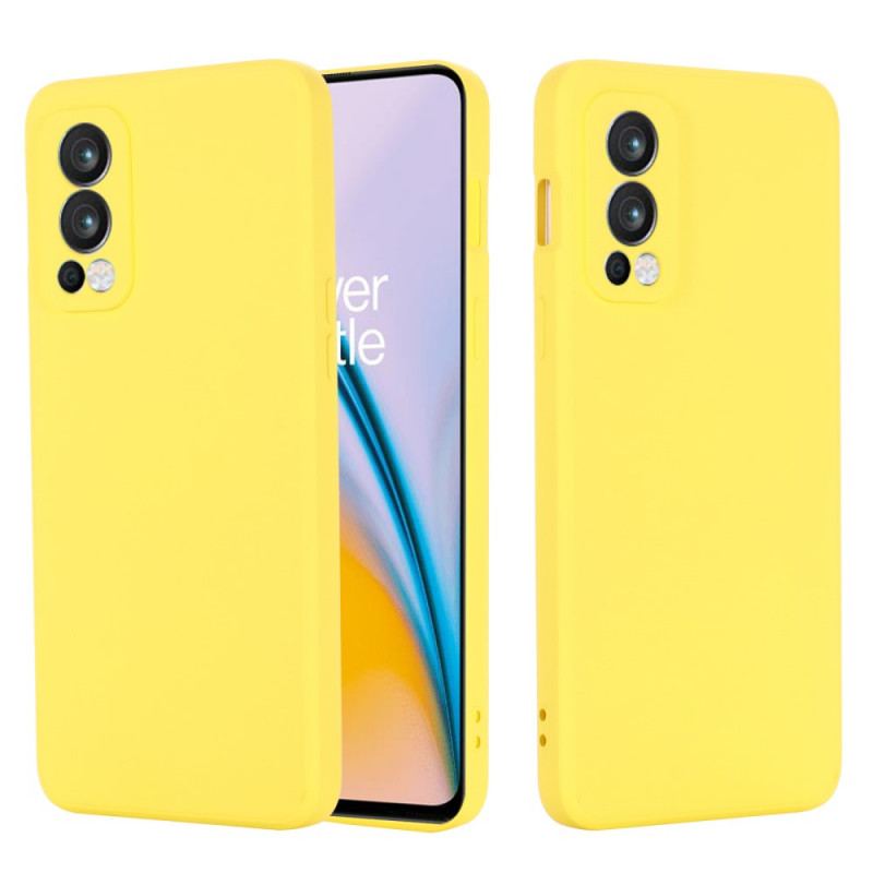 Capa Para OnePlus Nord 2 5G Silicone Líquido Com Cordão