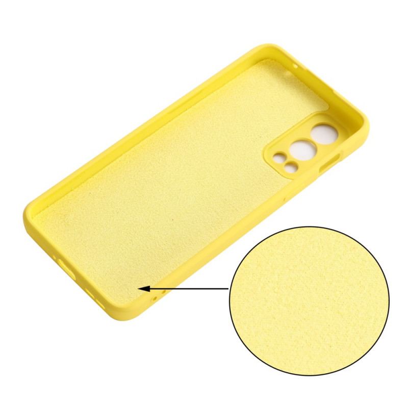 Capa Para OnePlus Nord 2 5G Silicone Líquido Com Cordão