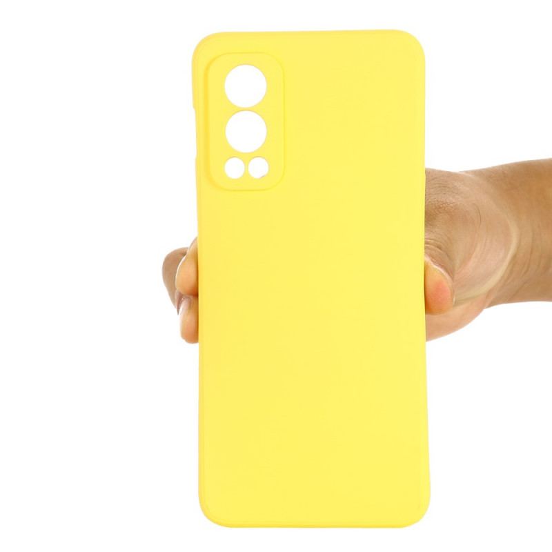 Capa Para OnePlus Nord 2 5G Silicone Líquido Com Cordão