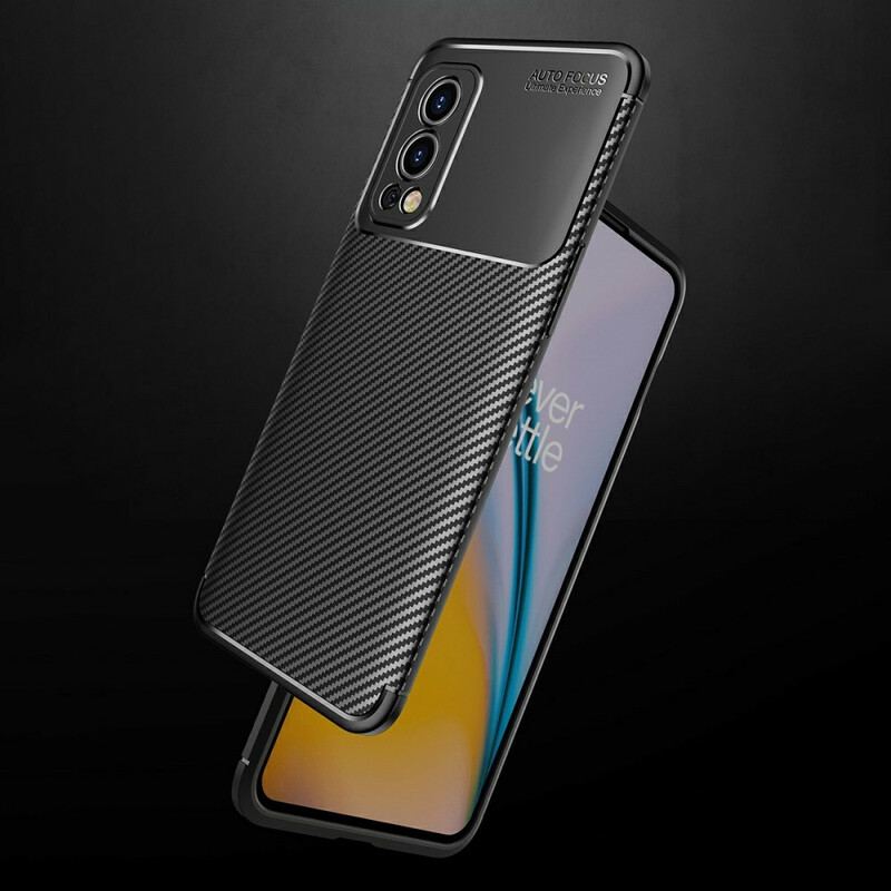 Capa Para OnePlus Nord 2 5G Textura Flexível De Fibra De Carbono