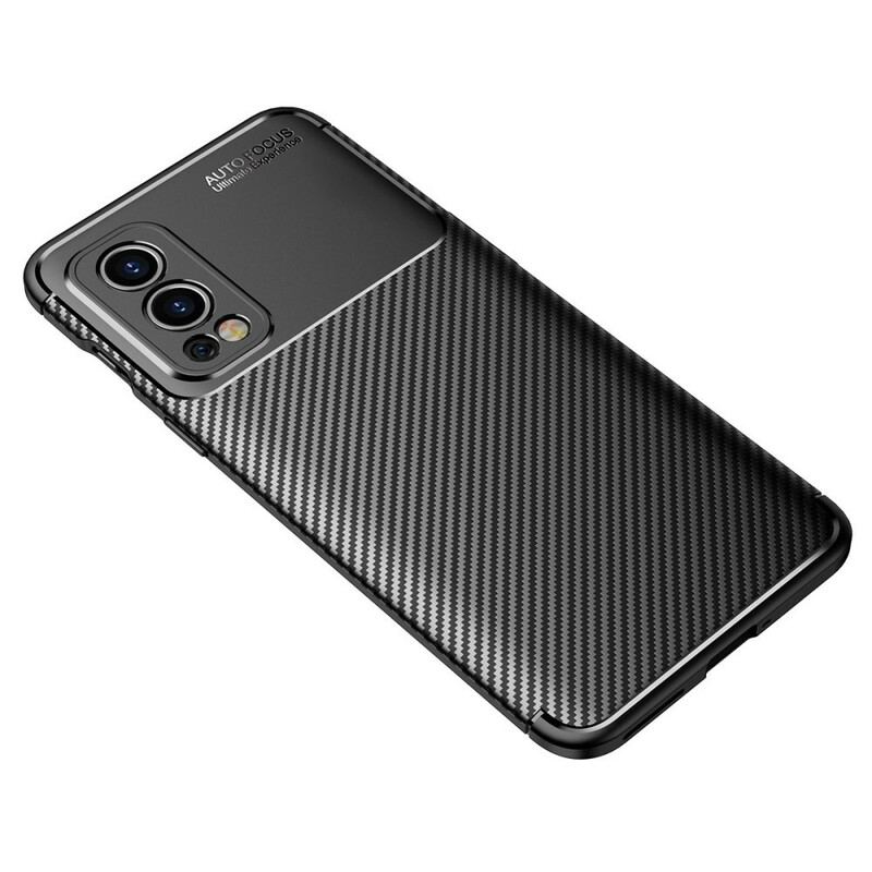 Capa Para OnePlus Nord 2 5G Textura Flexível De Fibra De Carbono