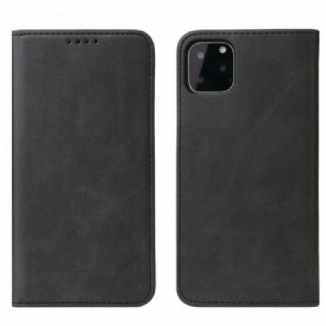 Capa De Celular Para iPhone 11 Pro Flip Estilo Empresarial Com Efeito De Couro Plus