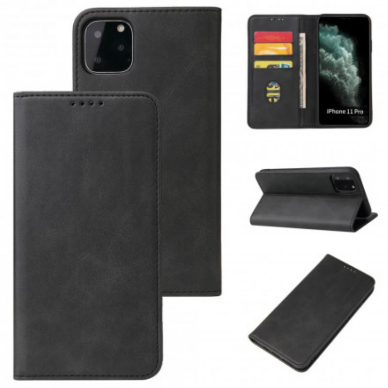 Capa De Celular Para iPhone 11 Pro Flip Estilo Empresarial Com Efeito De Couro Plus