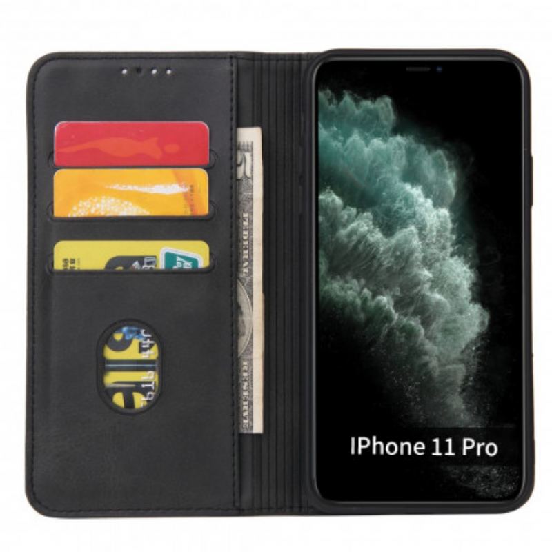 Capa De Celular Para iPhone 11 Pro Flip Estilo Empresarial Com Efeito De Couro Plus