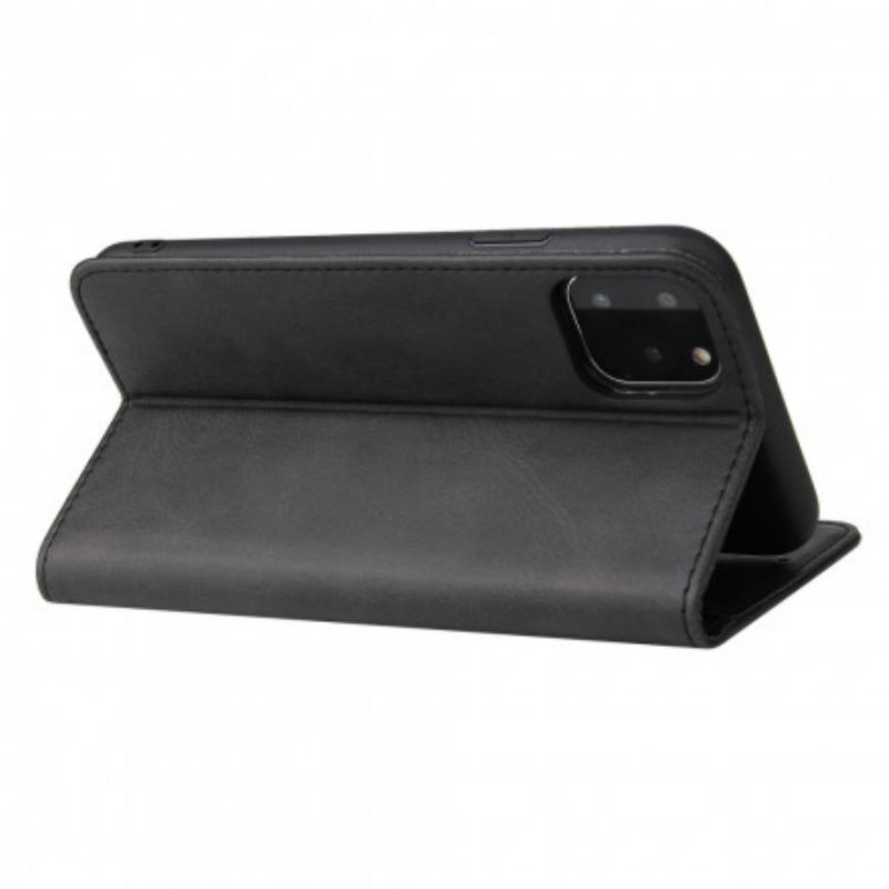 Capa De Celular Para iPhone 11 Pro Flip Estilo Empresarial Com Efeito De Couro Plus