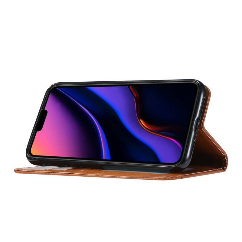 Capa De Celular Para iPhone 11 Pro Flip Titular De Cartão De Couro Sintético