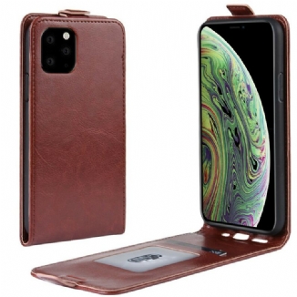 Capa De Couro Para iPhone 11 Pro Flip Dobrável Retrô