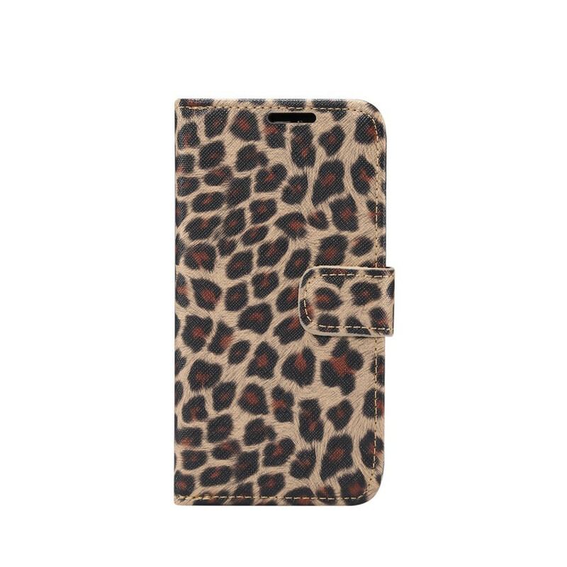 Capa De Couro Para iPhone 11 Pro Leopardo