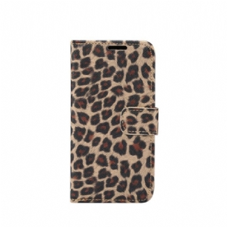 Capa De Couro Para iPhone 11 Pro Leopardo