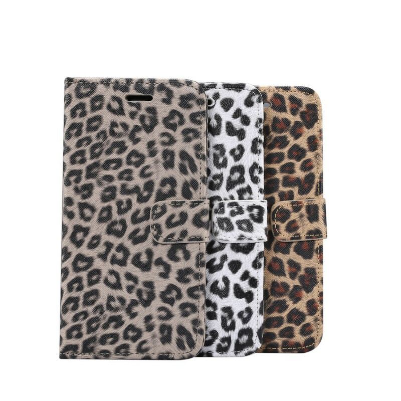 Capa De Couro Para iPhone 11 Pro Leopardo